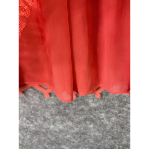 Maeve Anthropologie Blouse Womens 12 Coral Lace Crochet Pineapple Tank Top - Picture 5 of 14